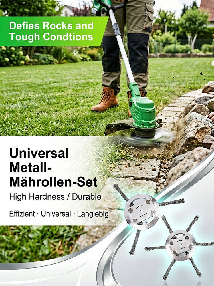 Universal-Bodenfräsen | Aufsatz für Rasentrimmer | TUM Technologie | 30cm Karbonstahl - Anti-Verwicklung 🚜🌱