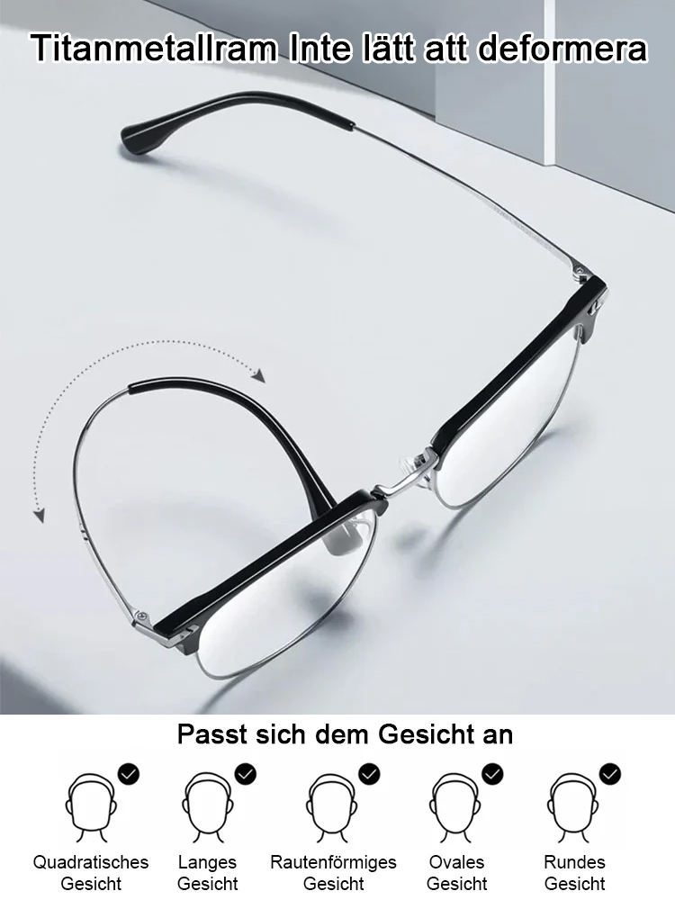 【Das beste Geschenk für Eltern】Neuro-Adaptiv HD Lesebrille | Laborklasse Präzisionsoptik | Submarin-Grade Titan Verbundstoff 👓 🇩🇪