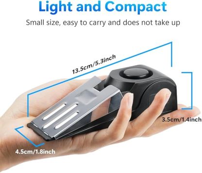 Türstopper Alarm, 2 Stück Alarm Türstopper Türalarm Einbruchschutz 120dB, Tür Sicherheit Einstellbares Doppelschutz, Sicherheitsger?t für Zuhause, Hotel und Reisen, (Batterien nicht im)