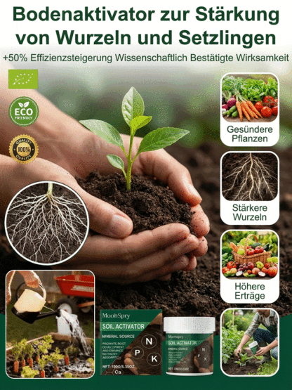  MoonSpry Bio Bodenhilfsstoff | Rettung für Pflanzen in 14 Tagen | TÜV Geprüft | Lockert Lehm und Sandböden 🌱 🚜