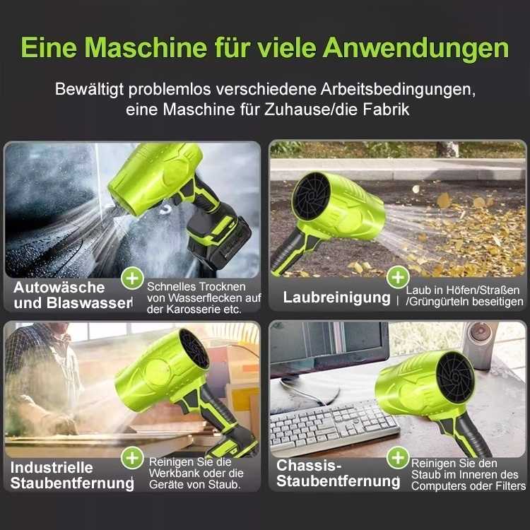 In Sekunden schnell ❄️ Geschwindigkeitsregelbares Hand-Sturmgebläse 💪 Verabschieden Sie sich von Rückenschmerzen! Leise im Betrieb, super einfache Anwendung.