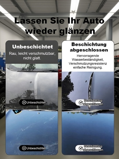 Nano-Beschichtung + Düse + Tuch + Schwamm-Set ✨ Nie wieder Wachsen nötig: Ihr Auto erhält sofort einen spiegelglatten Glanz und optimalen Schutz! 🛡️🚗