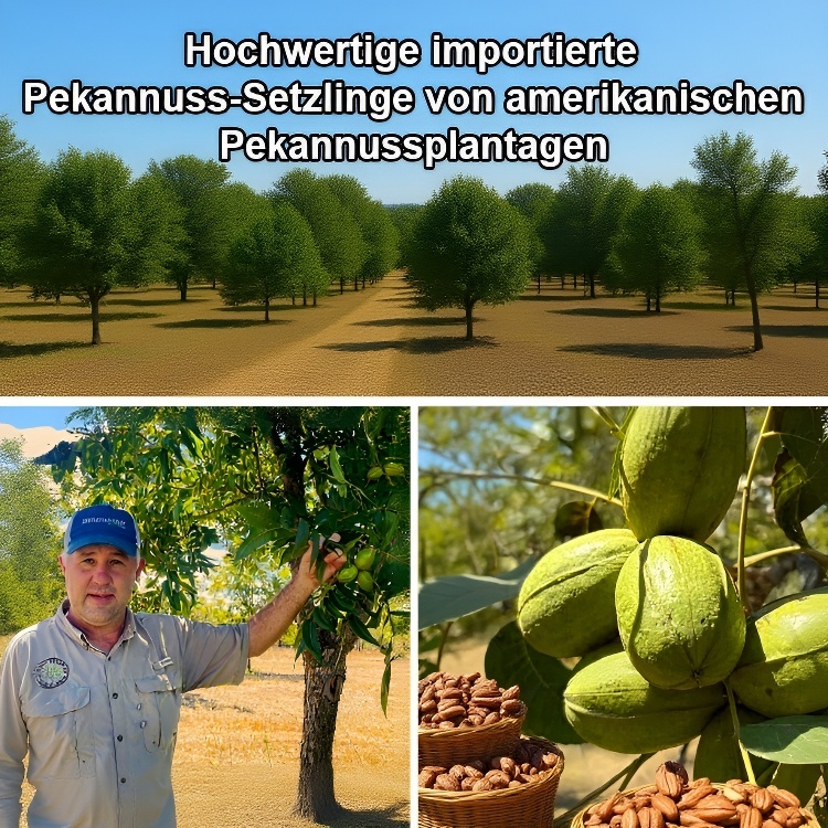 Ausgewählte amerikanische Pekannuss-Setzlinge: hoher Ertrag, pflegeleicht 🌳 Jetzt aussäen, nächstes Jahr ernten! 🌰 Bis zu 3 Ernten pro Jahr.
