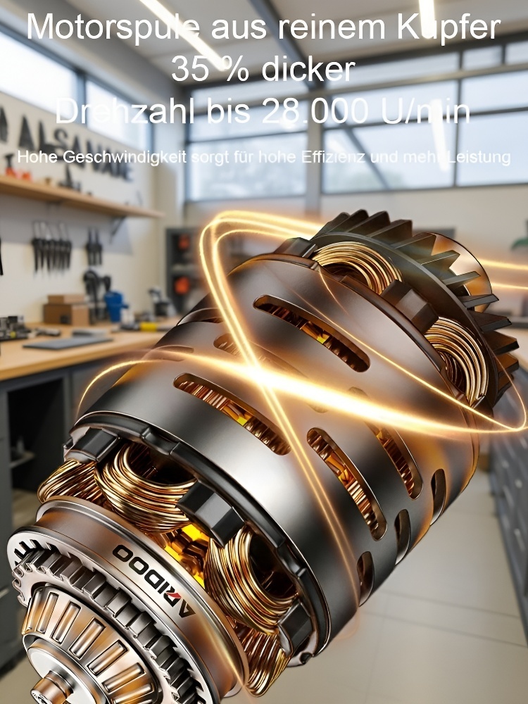 🔋 Kabellos, kraftvoll und sicher. Dein Multifunktions-Winkelschleifer mit intelligenter Anzeige für volle Kontrolle. ✨