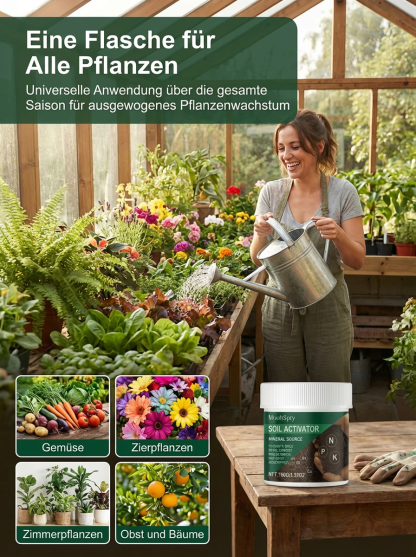  MoonSpry Bio Bodenhilfsstoff | Rettung für Pflanzen in 14 Tagen | TÜV Geprüft | Lockert Lehm und Sandböden 🌱 🚜