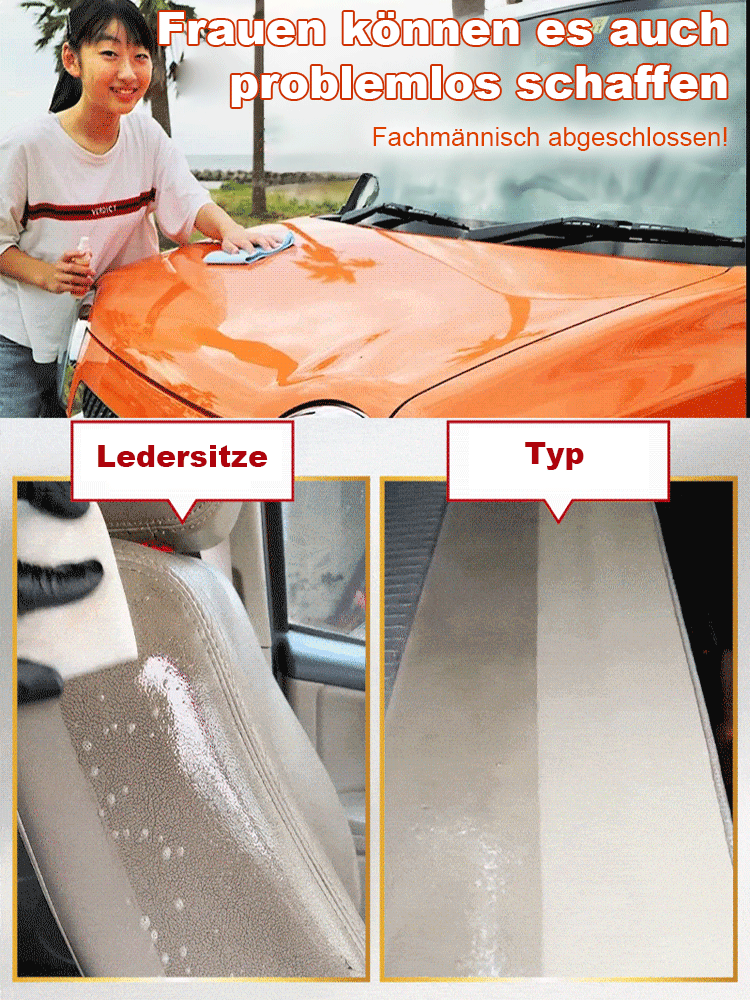 Nano-Beschichtung + Düse + Tuch + Schwamm-Set ✨ Nie wieder Wachsen nötig: Ihr Auto erhält sofort einen spiegelglatten Glanz und optimalen Schutz! 🛡️🚗