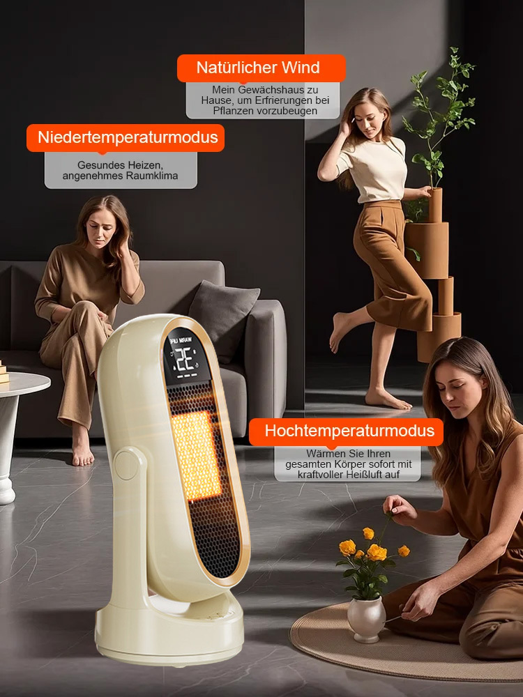 Schnelles Aufheizen in drei Sekunden 🔥 Leiser und energiesparender Schnellheizer für das ganze Haus 💦 Badezimmergeeignet (IPX7)