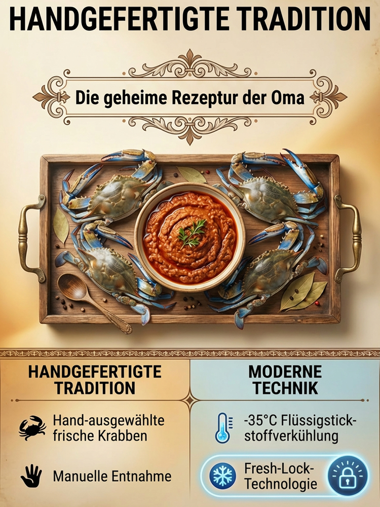 [2 für 1] Frischer Krabbenrogen in Öl – Krabbenrogen aus der Dose 🦀 Würzig und köstlich 🤤 Hergestellt aus hochwertigen Zutaten, reinem Krabbenrogen! 🌊 ⭐