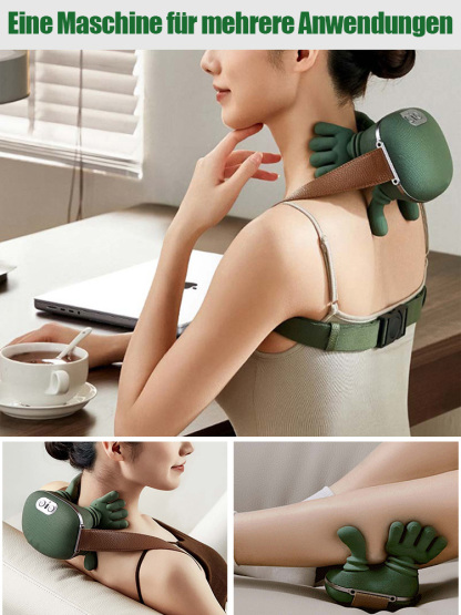  【TÜV Zertifiziert 】 TUM Technologie Nackenmassagegerät 4D |Bionic Griffe mit 45°C Wärme 💆