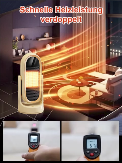 Schnelles Aufheizen in drei Sekunden 🔥 Leiser und energiesparender Schnellheizer für das ganze Haus 💦 Badezimmergeeignet (IPX7)