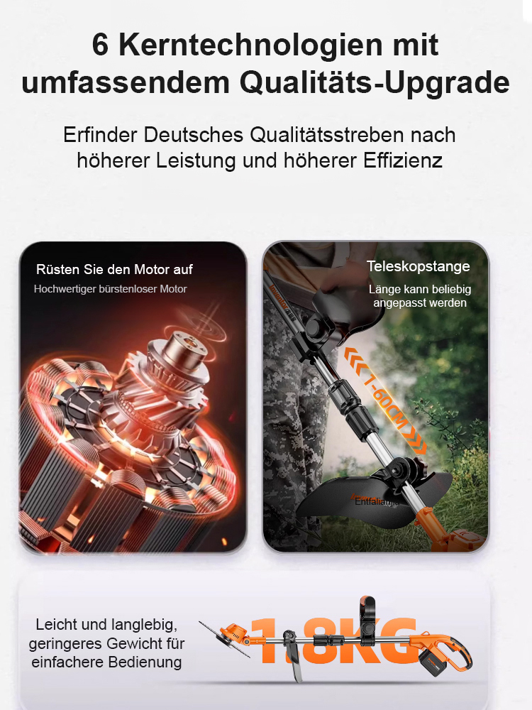 【EU-CE-Zertifizierung】3-in-1-Rasenmäher |  kann am Vormittag 5 Hektar Land von Unkraut befreien🌿⚙️Zehn Jahre Garantie💎