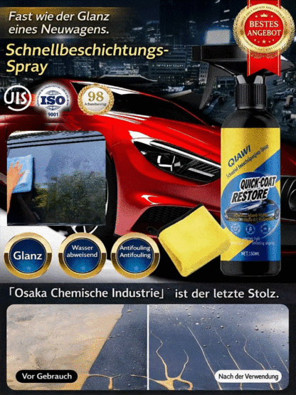 Premium 3-in-1 NanoKeramik Versiegelung Spray - Kratzer Reparatur - 365 Tage Hochglanz Schutz 🛡️🚗