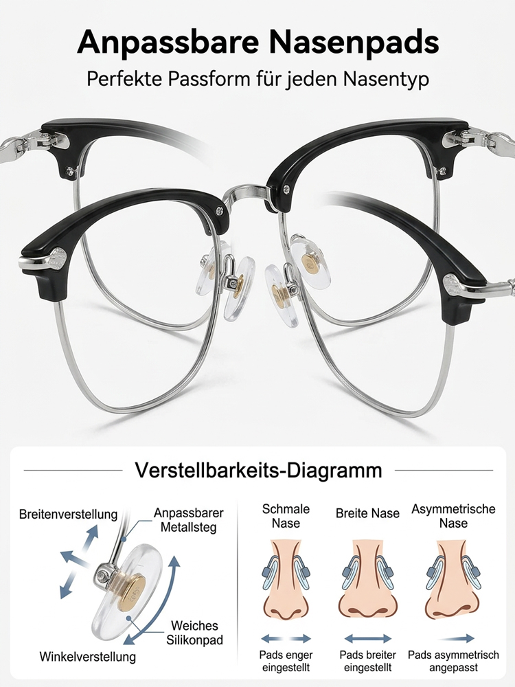 【Das beste Geschenk für Eltern】Neuro-Adaptiv HD Lesebrille | Laborklasse Präzisionsoptik | Submarin-Grade Titan Verbundstoff 👓 🇩🇪