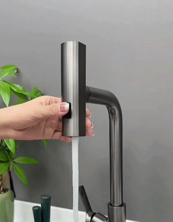 Kalt-warm drehbarer Universal-Ausziehhahn💧 Schluss mit Bücken! ✅ Dieser ausziehbare Wasserhahn mit Filter und 4 Modi schont Ihren Rücken und spart Wasser.