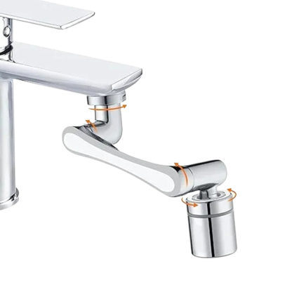 Wasserhahn Aufsatz Verl?ngerung Drehbarer 1440°, Wassersparendem Strahlregler für Küche Badezimmer, Rotierender Wasserhahn Schwenkbarer, Messing