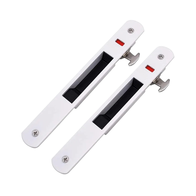 2PCS Türschloss, Schiebetür-Fenster-Hakenschloss, Schiebetür-bündiger Riegel, mobile Tür, einseitiger Schlossverschluss für Zuhause