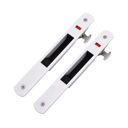 2PCS Türschloss, Schiebetür-Fenster-Hakenschloss, Schiebetür-bündiger Riegel, mobile Tür, einseitiger Schlossverschluss für Zuhause