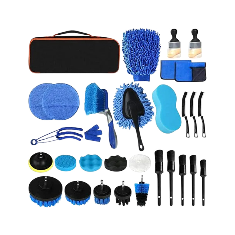 Auto Reinigungsset, 31 Stück Autopflege Set, Auto Detailing Pinsel Auto Waschanlage Set, Staubentfernungsbürste für Auto Innen und Au?en, Lüftungsschlitz, Armaturenbrett, Motor, R?der,
