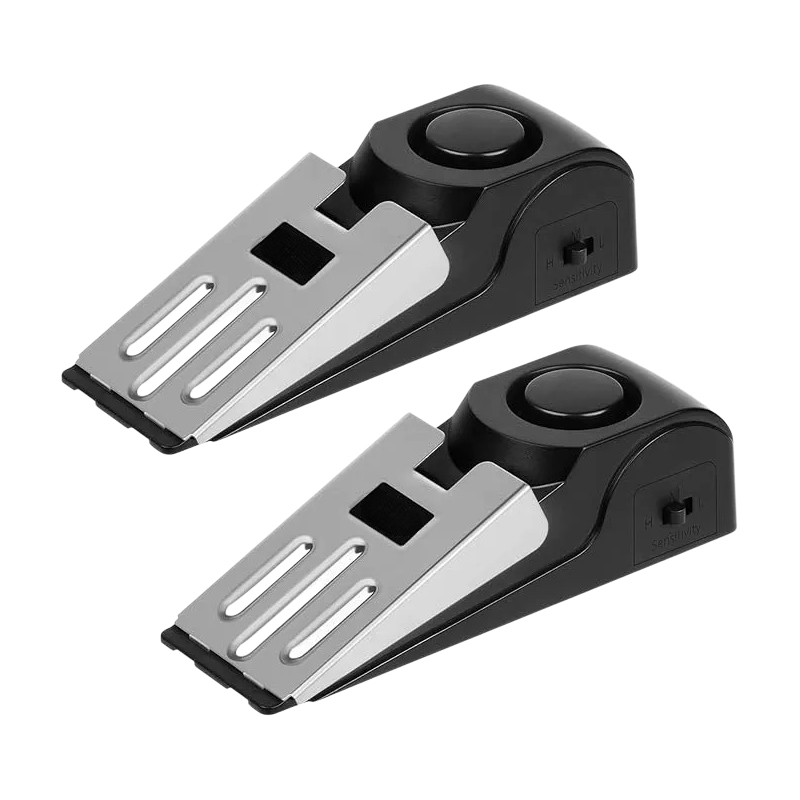 Türstopper Alarm, 2 Stück Alarm Türstopper Türalarm Einbruchschutz 120dB, Tür Sicherheit Einstellbares Doppelschutz, Sicherheitsger?t für Zuhause, Hotel und Reisen, (Batterien nicht im)