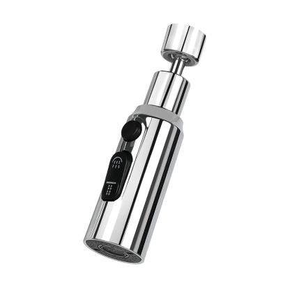 Aufsatz Schwenkbar Luftsprudler 360 Grad 3 Modi Bubbler Filter Wasserhahn Verl?ngerung Mit Sprühfunktion 5 Adaptern Wassersparender für Küche/Bad (Silber)