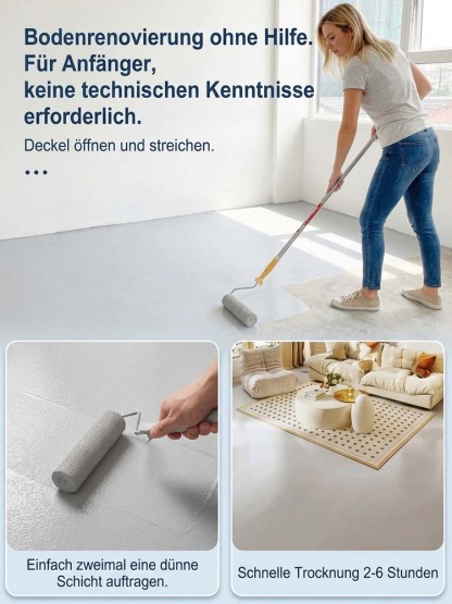 Flüssigfliese Bodenbeschichtung✨Sanierung ohne Abschleifen✨Blauer Engel zertifiziert✨