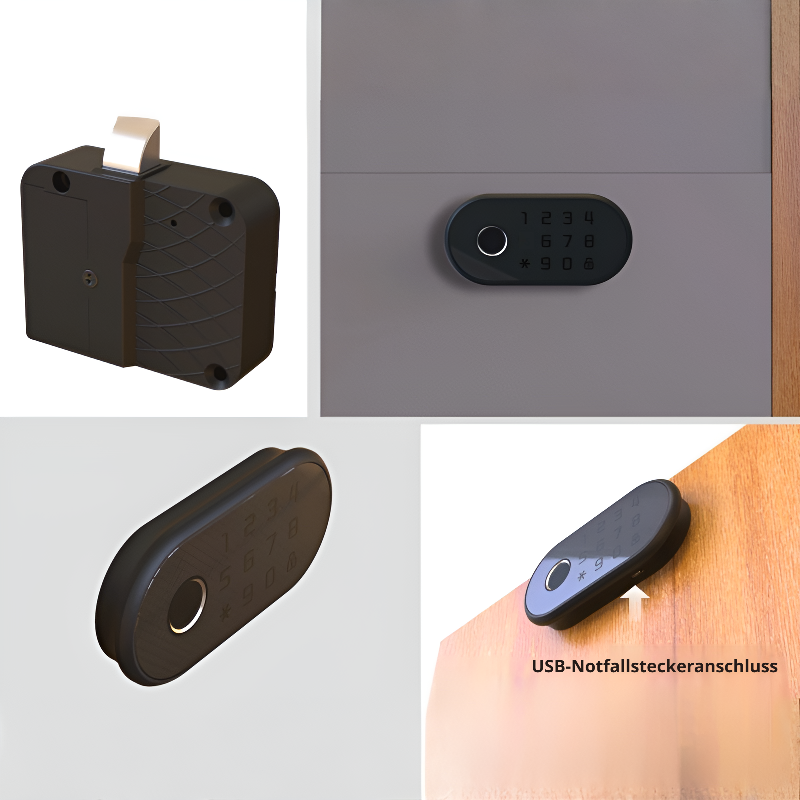 Fingerabdruck-Schubladenschloss, intelligentes Passwort-Schließfach, Türschloss, Schuhschrank, Diebs