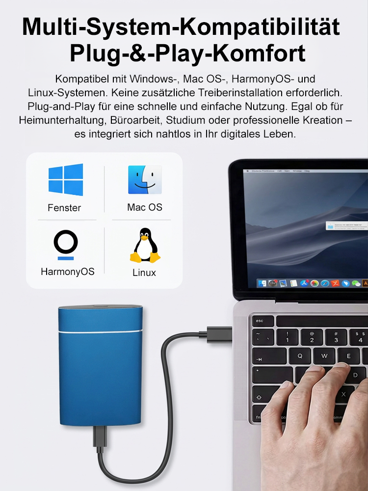 32TB - USB 3.2 Gen1| 10.000 MB/s Geschwindigkeit