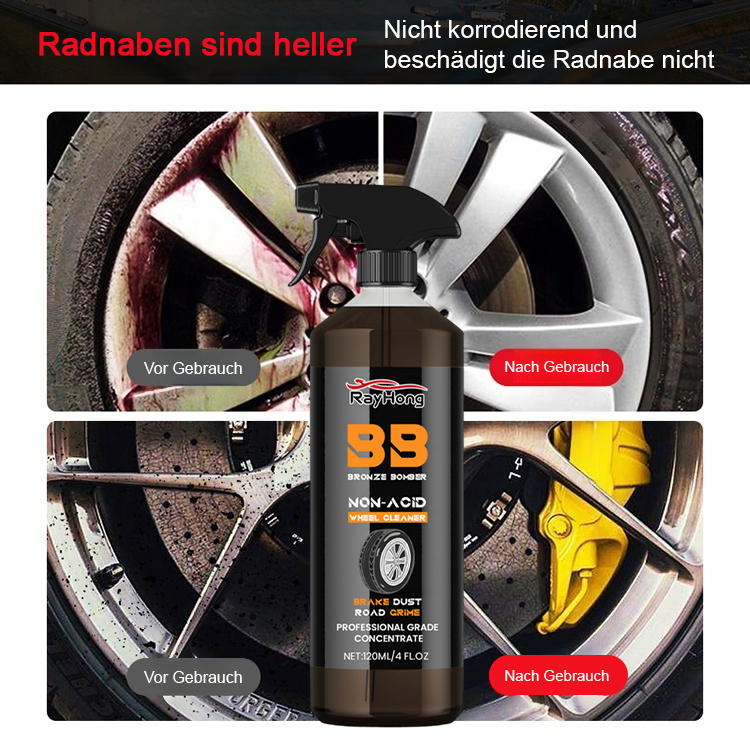 Auto Felgenreiniger 🚗 Säurefrei Rostentferner Polieren Fleckenentferner