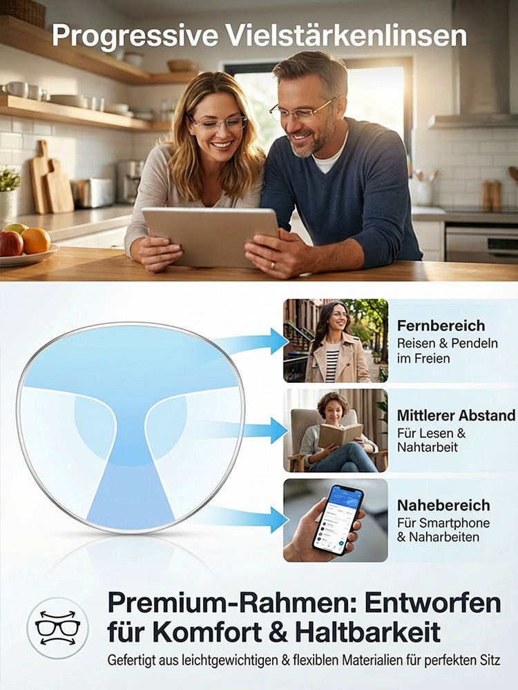 Intelligenter Fokus bis +10,0 D für klare Sicht überall.