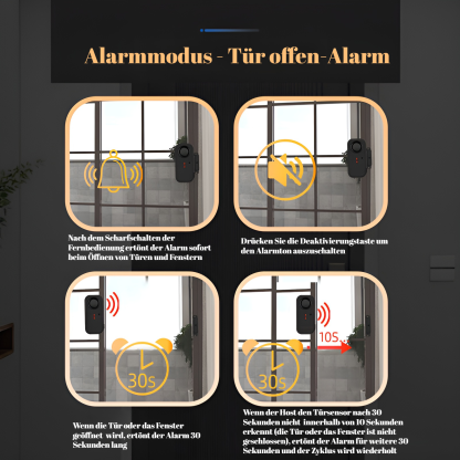 Tür- und Fenster-Diebstahlsicherung, magnetische Fernbedienung, Alarm, Autofenster-Zähler, Diebstahl