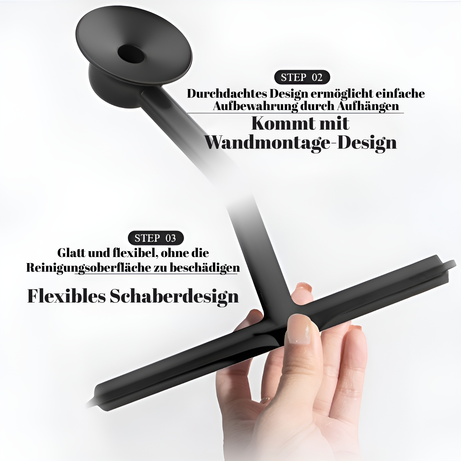 Einseitiger Silikon-Glaswischer Boden Küche Bad WC-Reiniger Autofensterwischer