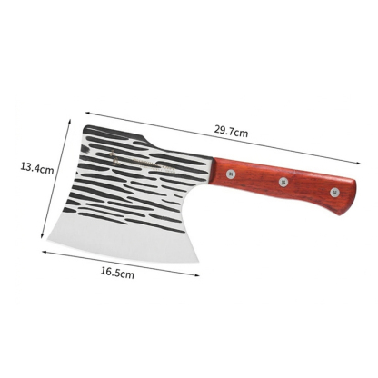 Handgeschmiedetes Knochenhackmesser mit Hammerschlag – Ein Schnitt, ein Bruch