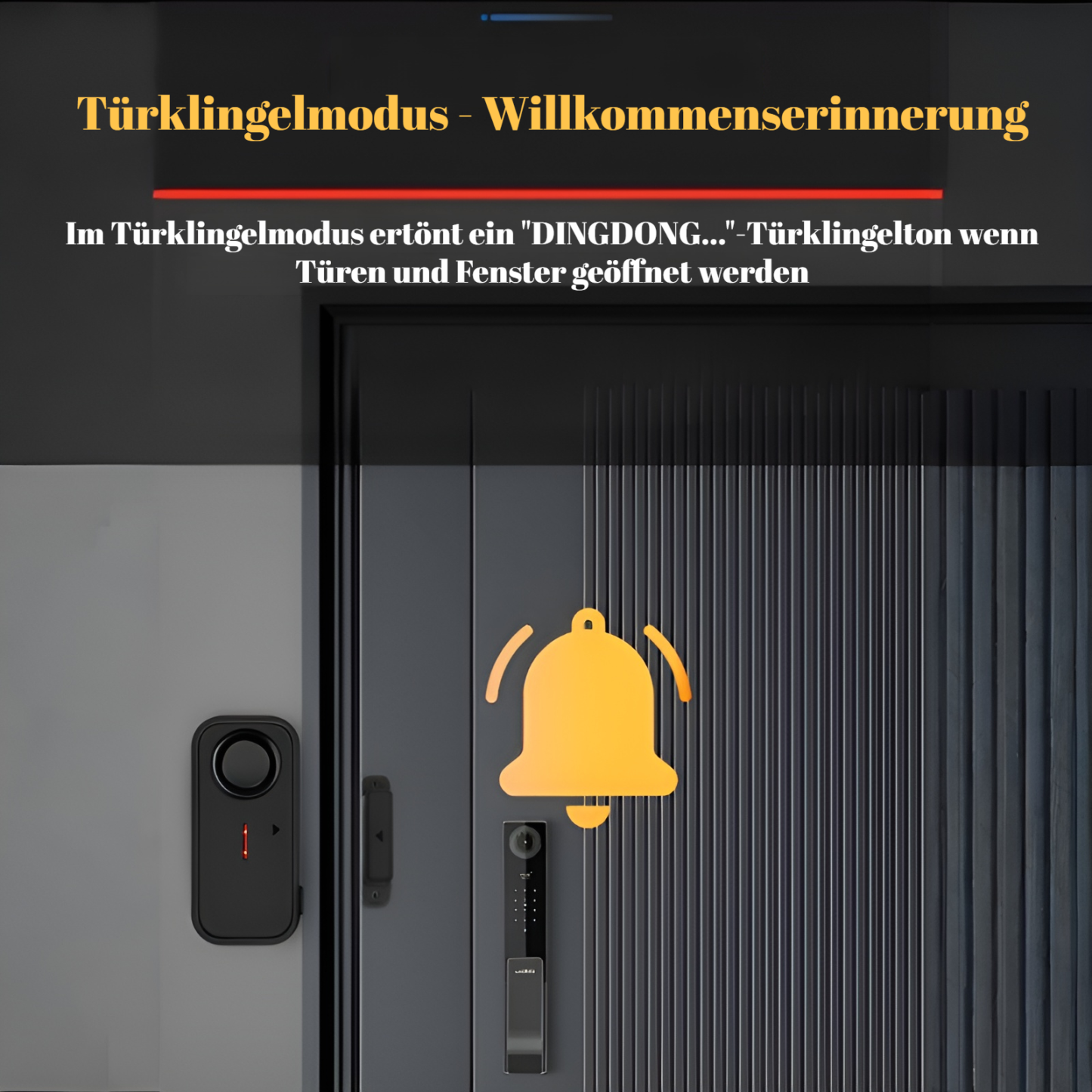 Tür- und Fenster-Diebstahlsicherung, magnetische Fernbedienung, Alarm, Autofenster-Zähler, Diebstahl