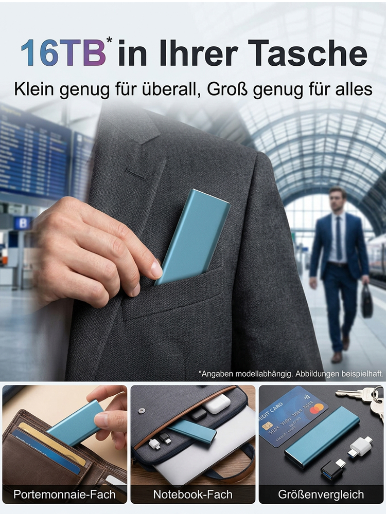Tragbare Hochgeschwindigkeits-SSD mit mehreren Gerätekompatibilität