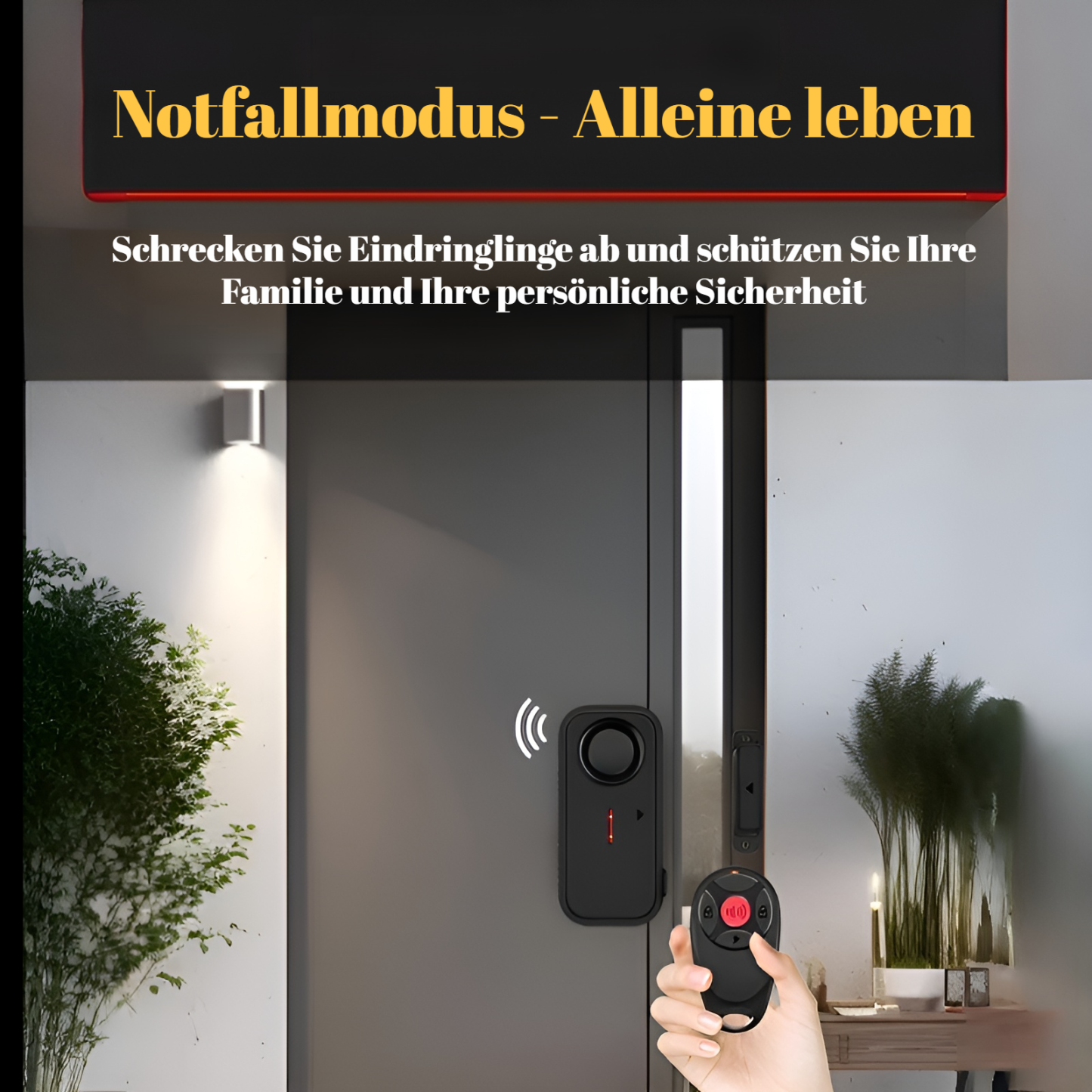 Tür- und Fenster-Diebstahlsicherung, magnetische Fernbedienung, Alarm, Autofenster-Zähler, Diebstahl
