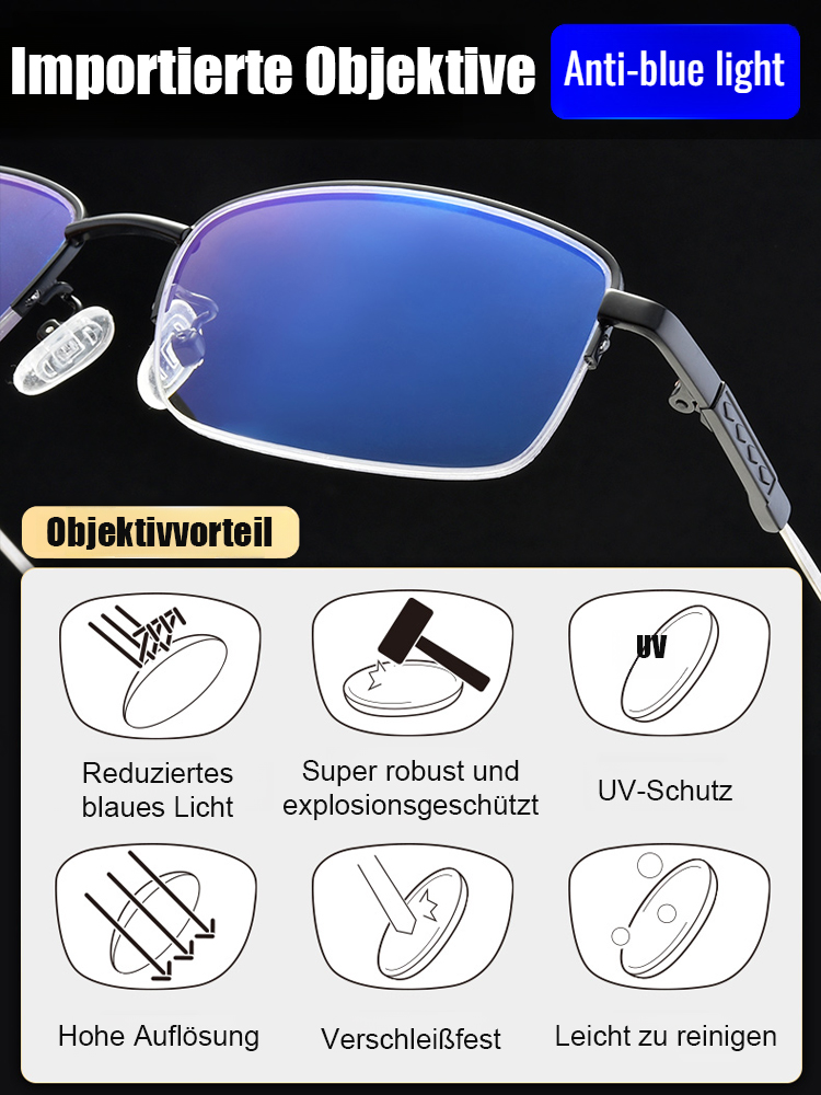 👓 Autofokus Lesebrillen | Anti-Blaulicht + UV-Schutz | 3-in-1