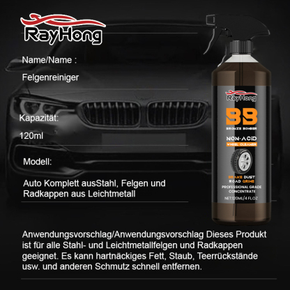 Auto Felgenreiniger 🚗 Säurefrei Rostentferner Polieren Fleckenentferner