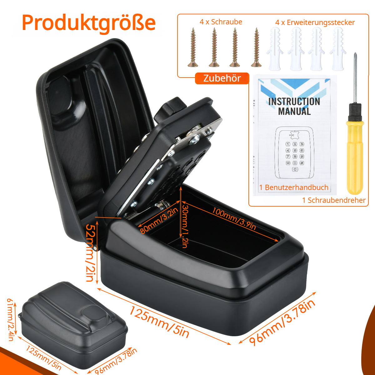 Fahrzeugmontierter hängender Autofenster-Diebstahlschutzcode-Schlüsselkasten, wandmontierter Schließ