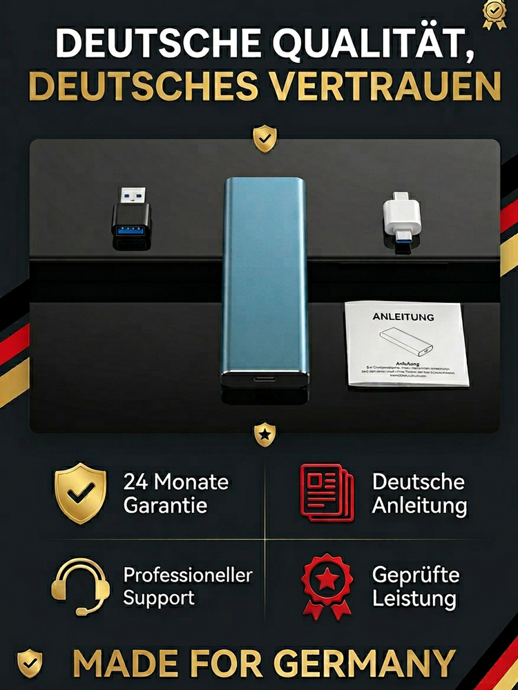 Tragbare Hochgeschwindigkeits-SSD mit mehreren Gerätekompatibilität