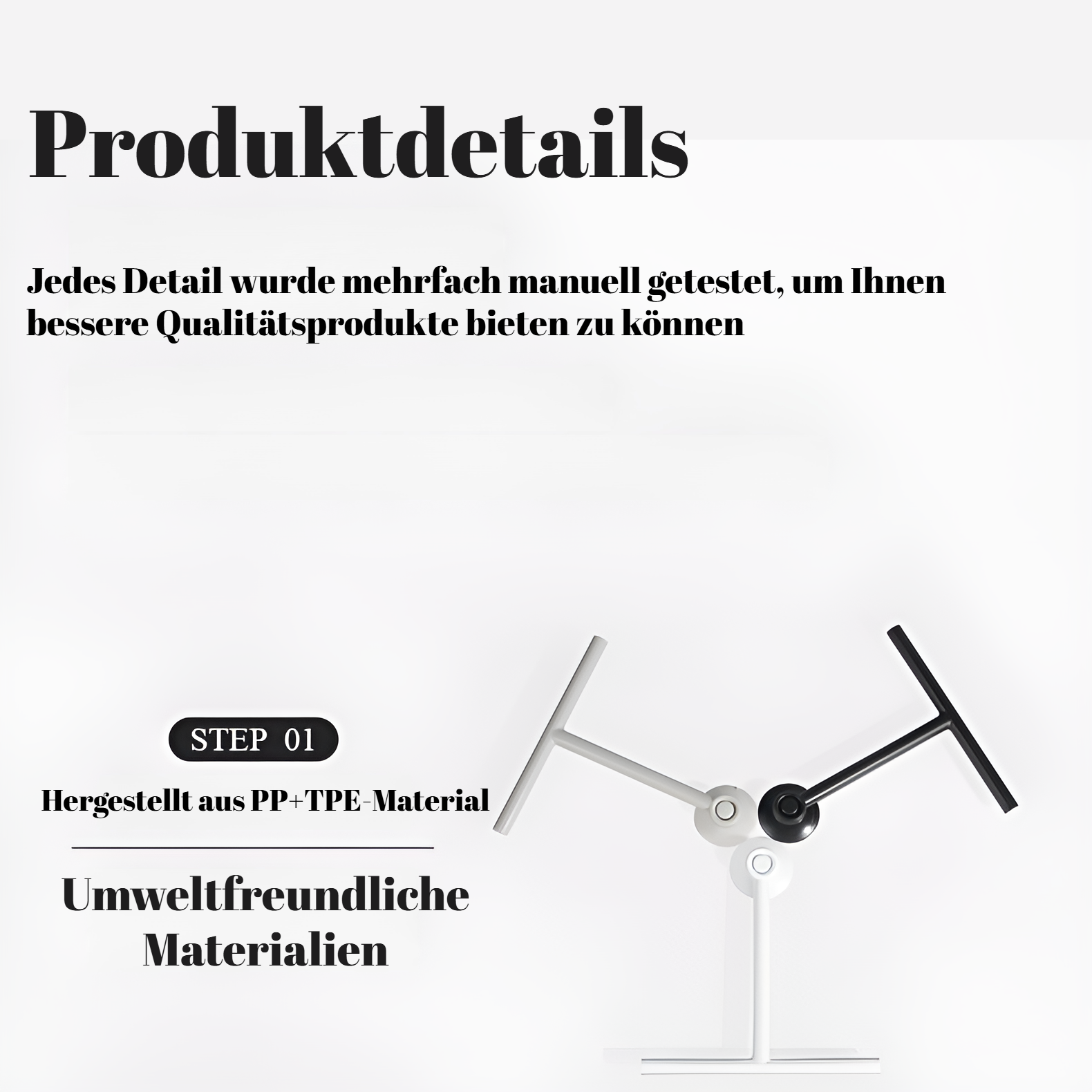 Einseitiger Silikon-Glaswischer Boden Küche Bad WC-Reiniger Autofensterwischer