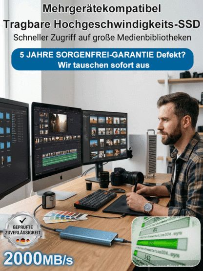 Tragbare Hochgeschwindigkeits-SSD mit mehreren Gerätekompatibilität