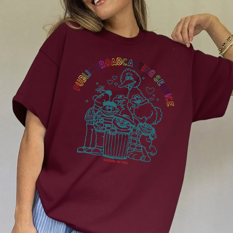 Public Broadcasting Service Tee 70s 80s Nostalgia Shirt for Classic TV Fans