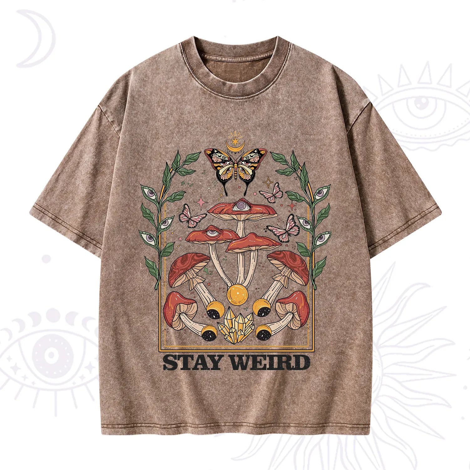 Purplehecate Stay Weird Washed T-Shirt