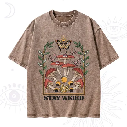 Purplehecate Stay Weird Washed T-Shirt