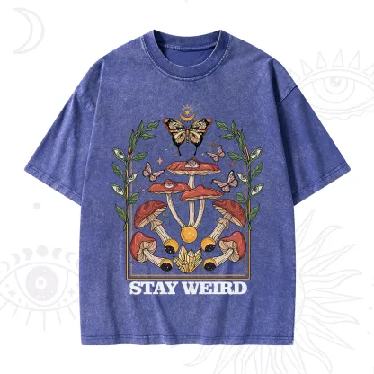 Purplehecate Stay Weird Washed T-Shirt