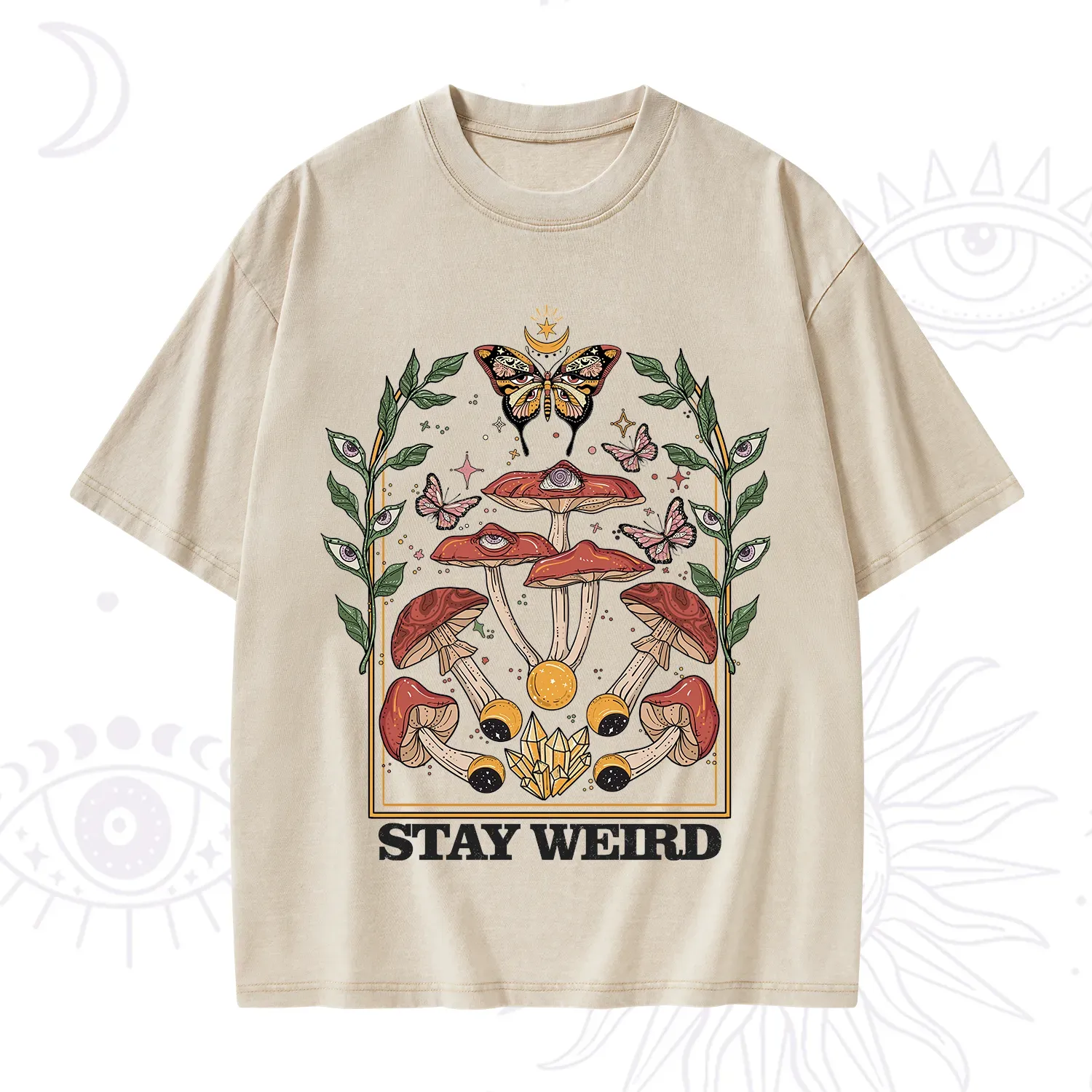 Purplehecate Stay Weird Washed T-Shirt