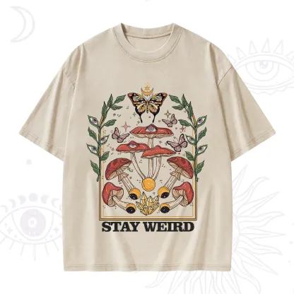 Purplehecate Stay Weird Washed T-Shirt