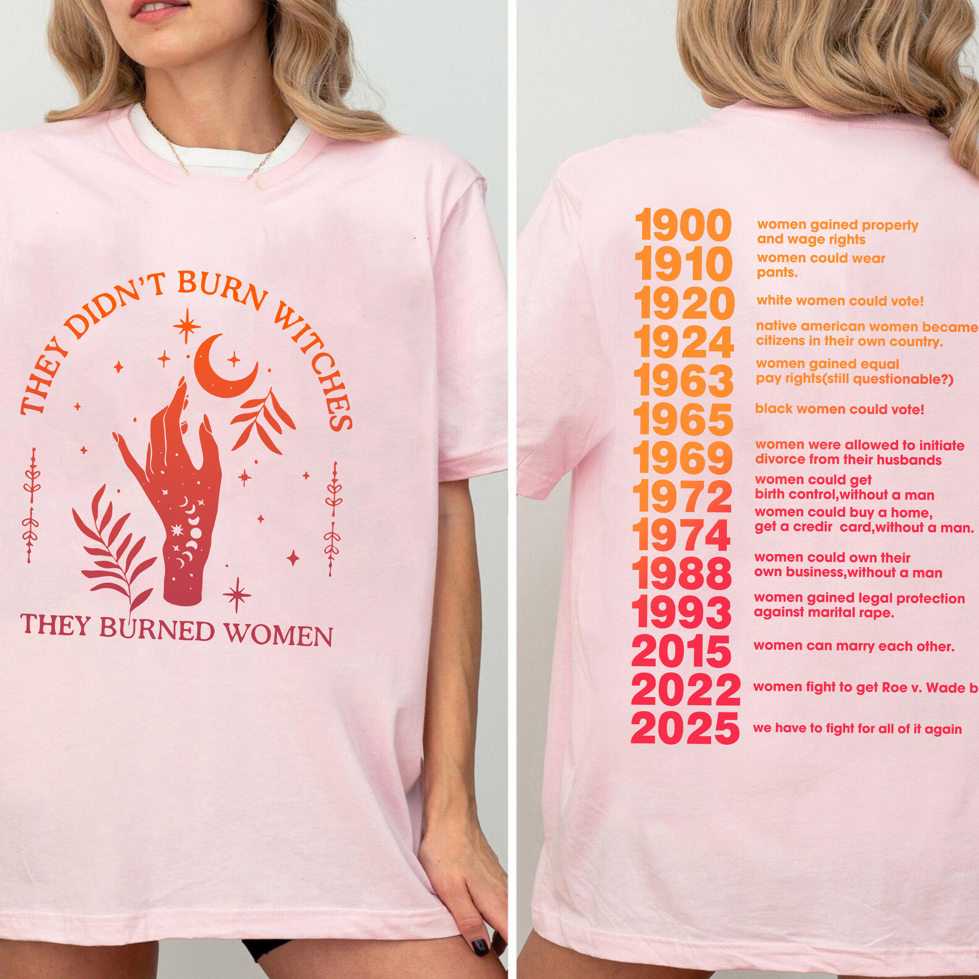 They Didn't Burn Witches They Burned Women Unisex T-shirt