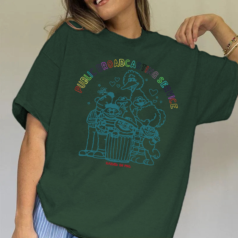 Public Broadcasting Service Tee 70s 80s Nostalgia Shirt for Classic TV Fans