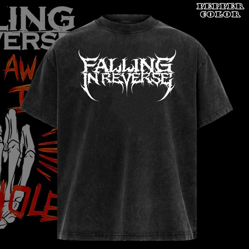 Vintage Retro Falling In Reverse band rock graphic T-Shirt 2 sided 